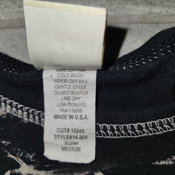 Jess & Jane Embelished Short Sleeve Cotton Blouse Shirt Rhinestone Floral Sz M - Picture 7 of 11